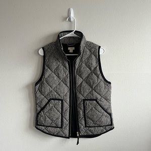 J.Crew quilted herringbone puffer vest